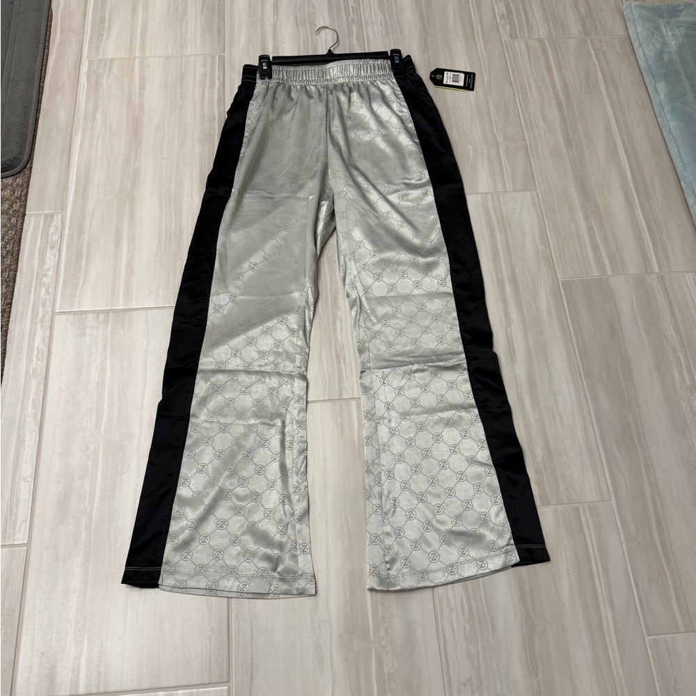 Zumba Fitness Silver and Black Straight Leg Pants